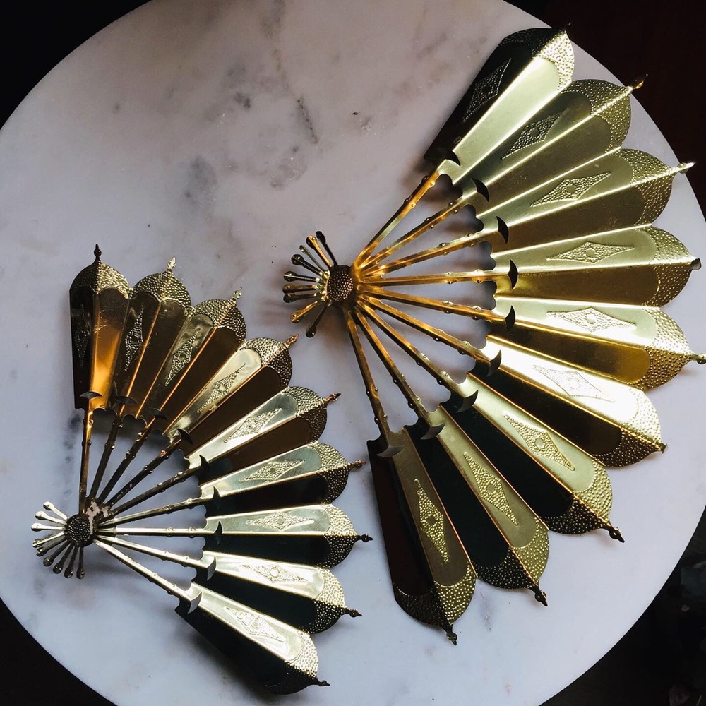 *SOLD* Vintage Tin Fans